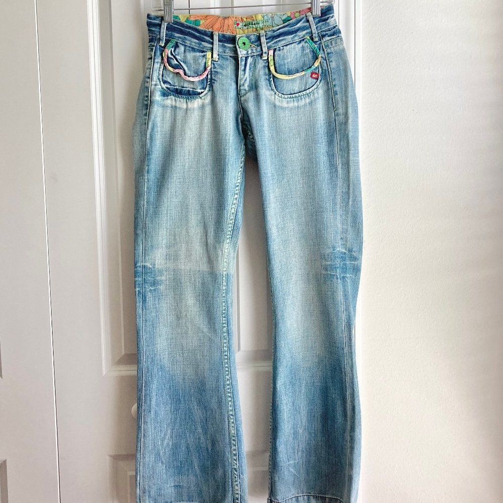 Miss Sixty Women's butterfly bootcut jeans NWT size 28